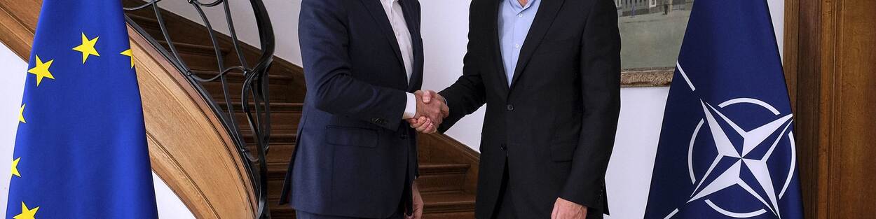 NATO Secretary General Jens Stoltenberg and the President-elect of the European Council Charles MIchel, 5 november 2019