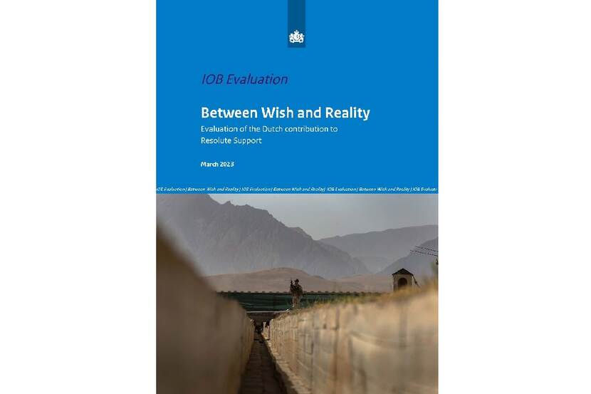 Cover of the report on the evaluation of the dutch contribution to resolute support