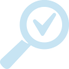 Magnifying glass to indicate research findings